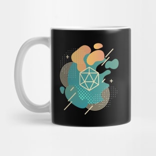 Retro Vintage Funky Polyhedral D20 Dice Mug